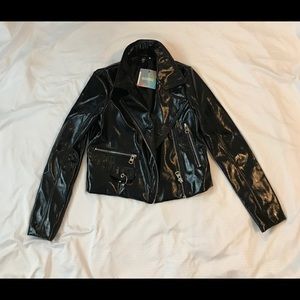 🖤Missguided Faux Shiny Leather Jacket🖤